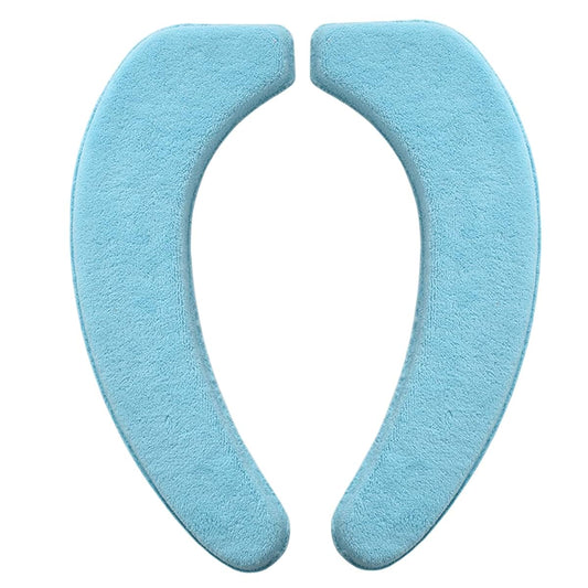 wyjbdwkzs Padded Toilet Seat, Coral Velvet Elongated Toilet Seat Cover, Thickended Adhesive Soft Warmer Washable Padded