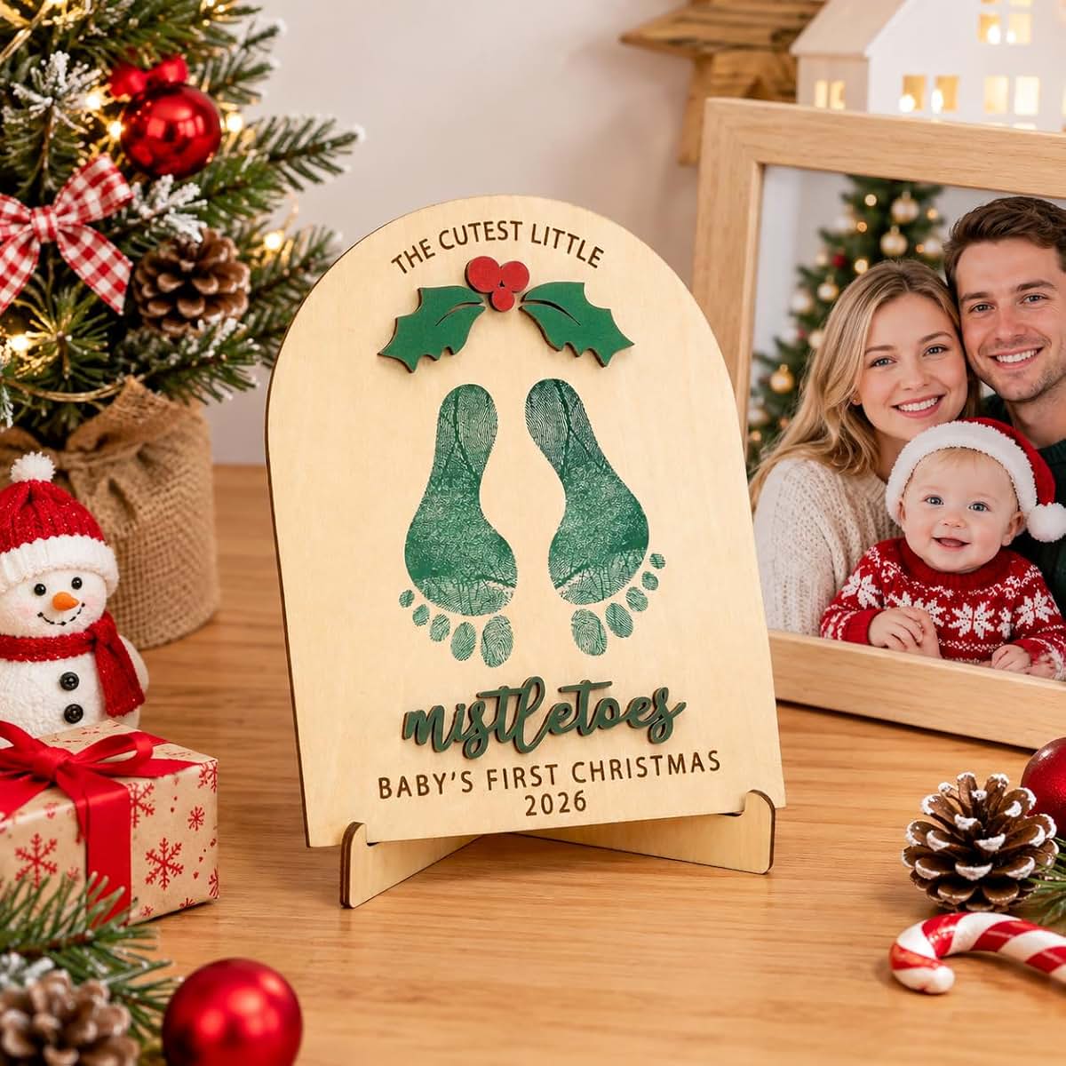 Rusaten Baby Footprint Kit Christmas Keepsake (photo 2)