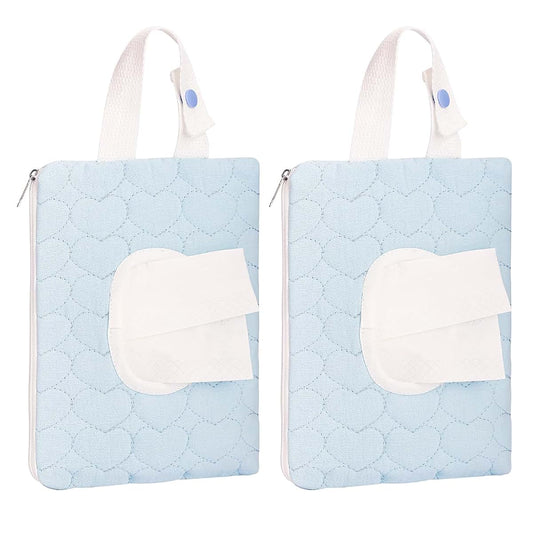 Eileithyia Wipe Dispenser Baby Wipes Dispenser Container Soft Quilted Baby Wipe Holder Portable Travel Diaper and Wipes