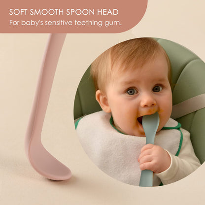 BabyOneStop Silicone Feeding Spoons 6-Piece Set