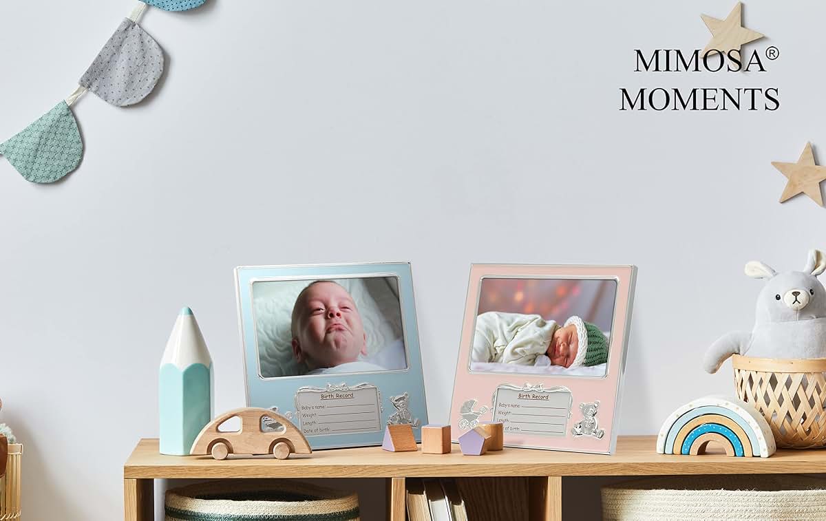 Mimosa Moments 4x6 Photo Frame for Baby Birth Details Keepsakes