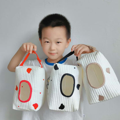YUGSHNKFC Stylish Bear Embroidery Wet Wipe Pouches Wipe Hanging Pouches for Strollers Excellent for Travel & Daily Use (photo 4)