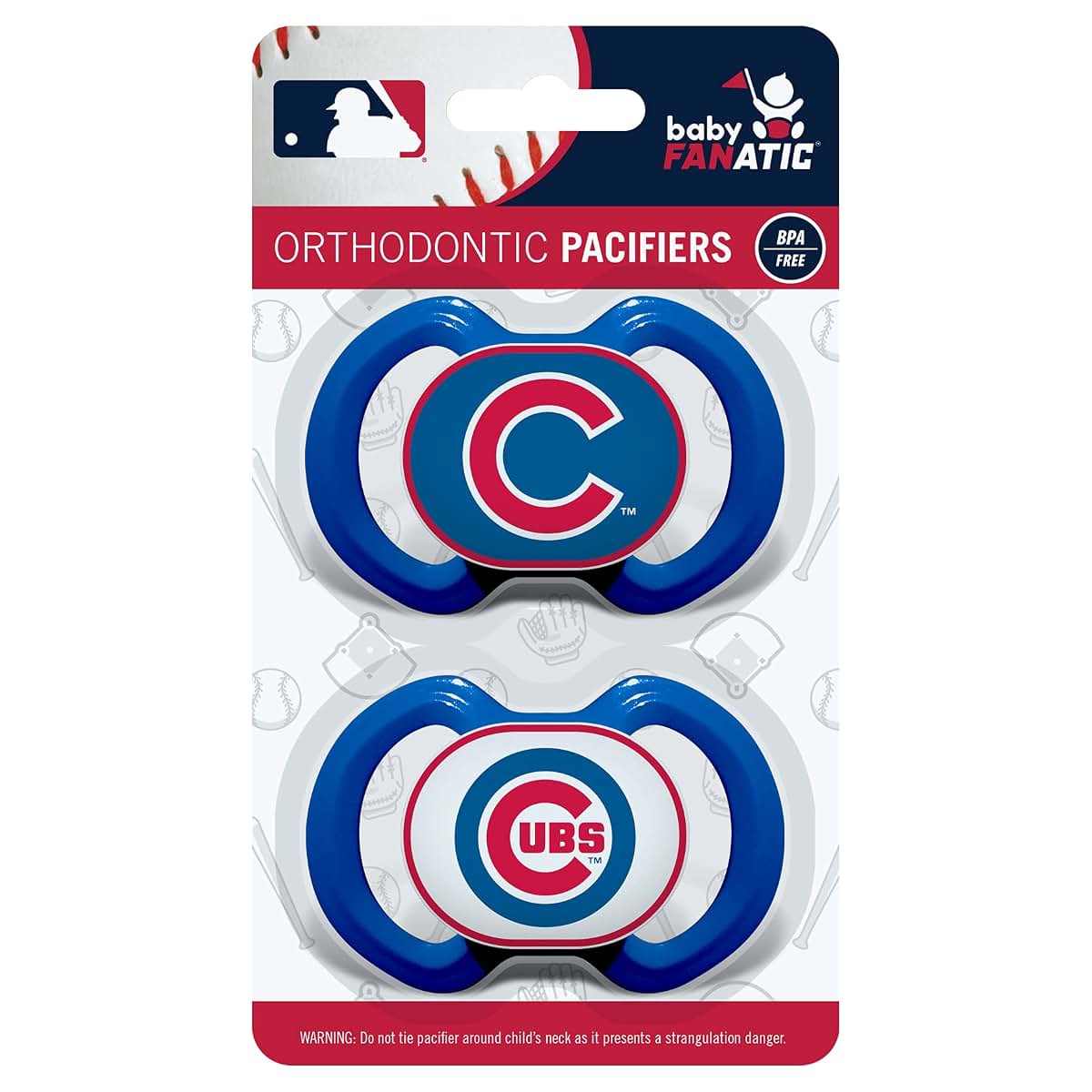 BabyFanatic Pacifier Set of 2 - MLB Chicago Cubs Orthodontic Pacifiers