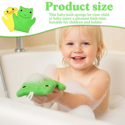 Fnanjwq Baby Bath Mitt Washcloths In Duck And Frog Designs (photo 4)