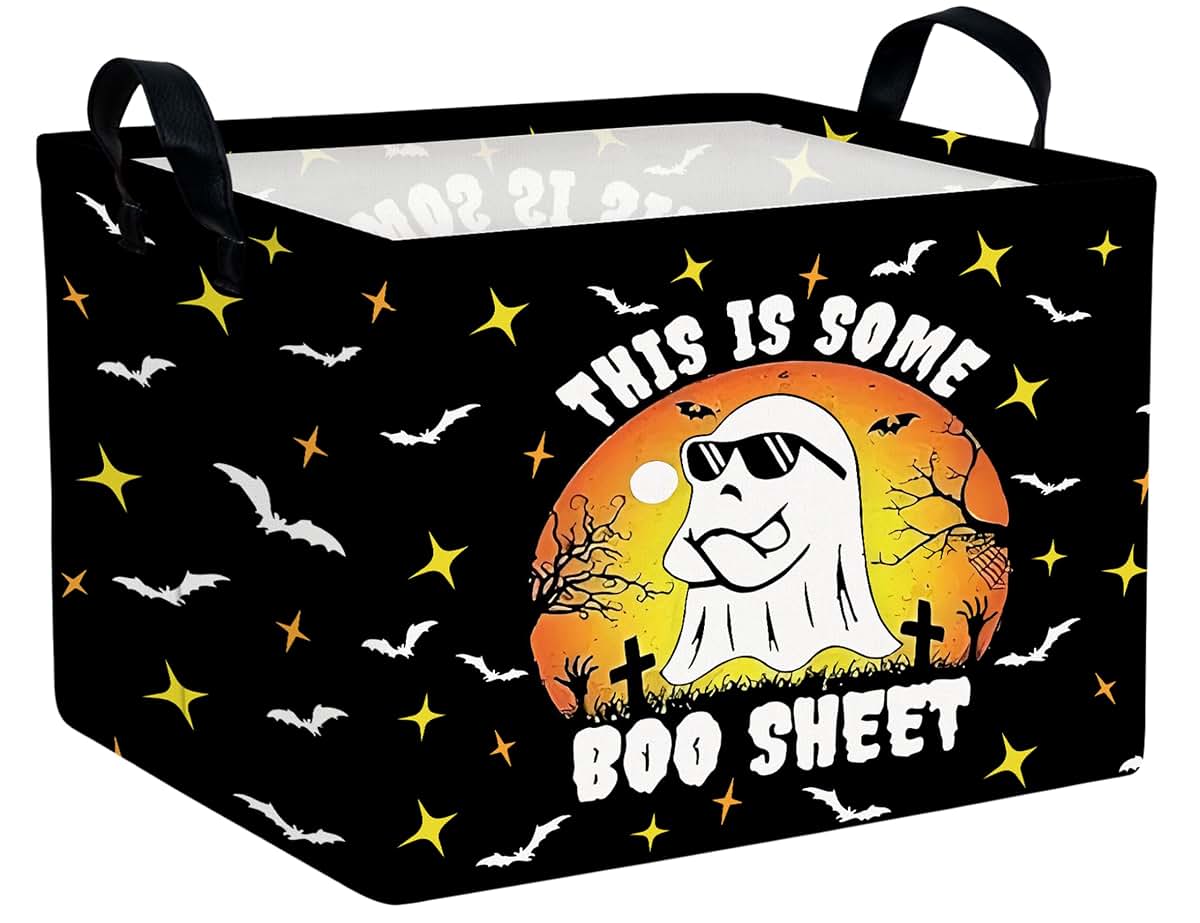 Boohit Halloween Themed Storage Bin for Toys and Decor