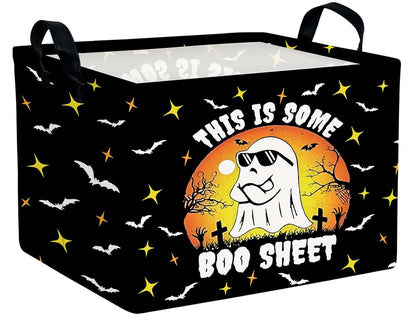 Boohit Halloween Themed Storage Bin for Toys and Decor