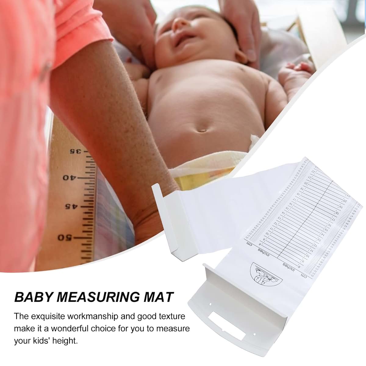 Yardenfun Infant Height Measure Tool Safe Measuring Mat