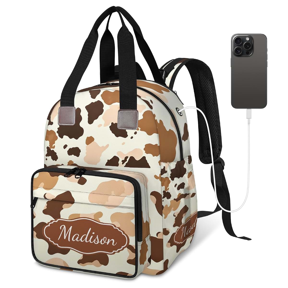 Litchora Personalized Diaper Bag Backpack with Name (photo 2)