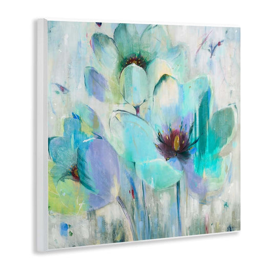 Stupell Industries Blue Lilly Abstraction Wood Wall Plaque