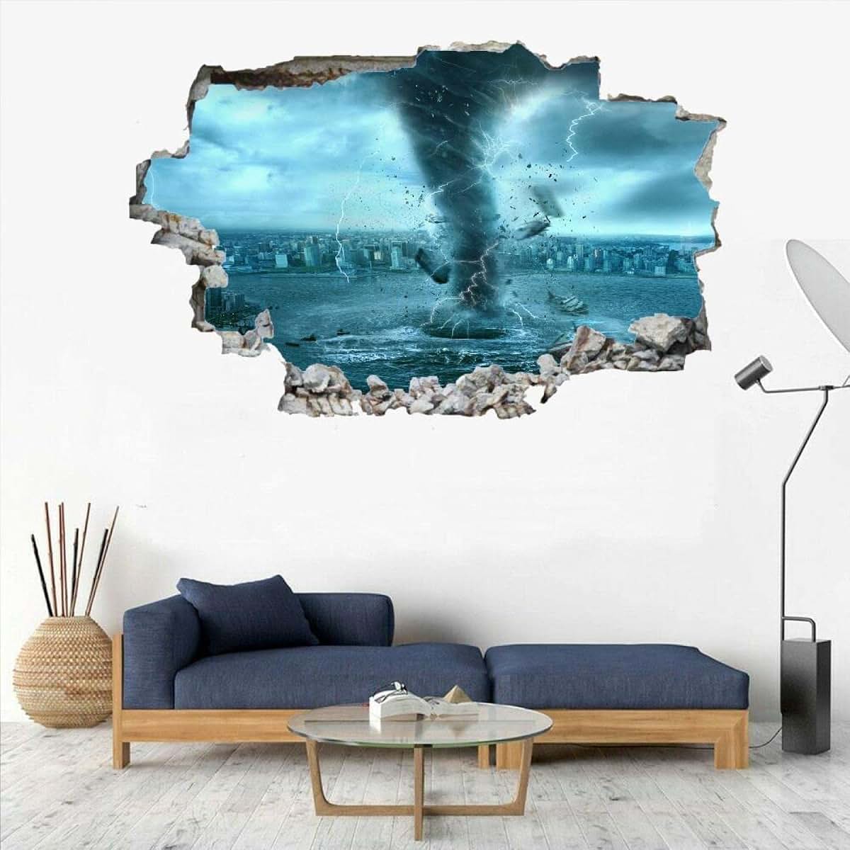 Kuletkear Tornado Landscape 3D Wall Decor Mural