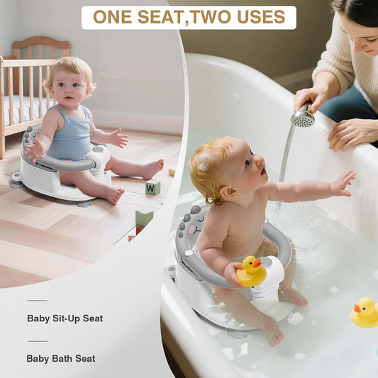 BabyOneStop Baby Bath Seat With Openable Armrests For Sitting Up