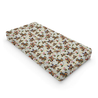 BabyOneStop Vintage Cowboy Horse Rider Baby Changing Pad Cover, 32x16 Inch Fitted Sheet