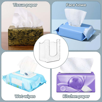 Wall-Mounted Clear Wipes Dispenser Holder for Kitchen and Bathroom