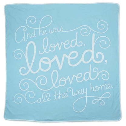 Hallmark Loved Baby Boy Blue Blanket
