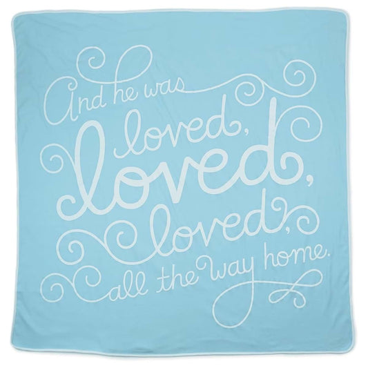 Hallmark Loved Baby Boy Blue Blanket
