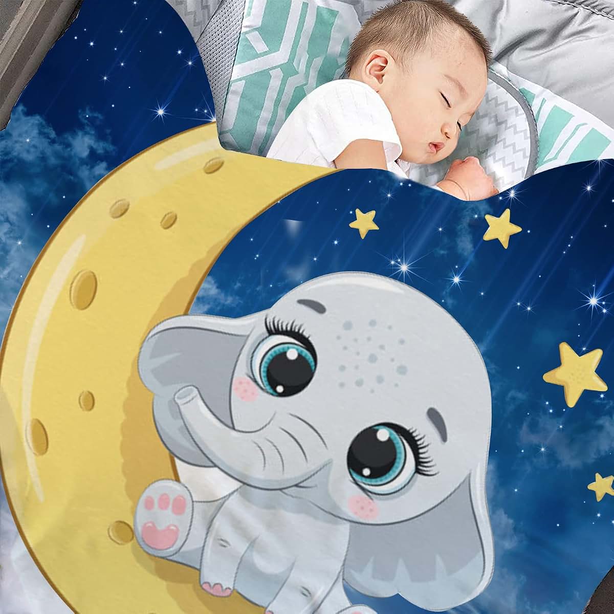 ILPALADINO Custom Personalised Baby Blanket with Name, Flannel Super Soft Nursery Blankets, New Baby Gifts Baby Blanket (photo 3)
