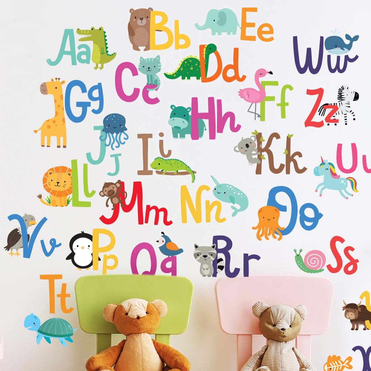 ABC Alphabet Wall Decals for Kids Nursery Decor