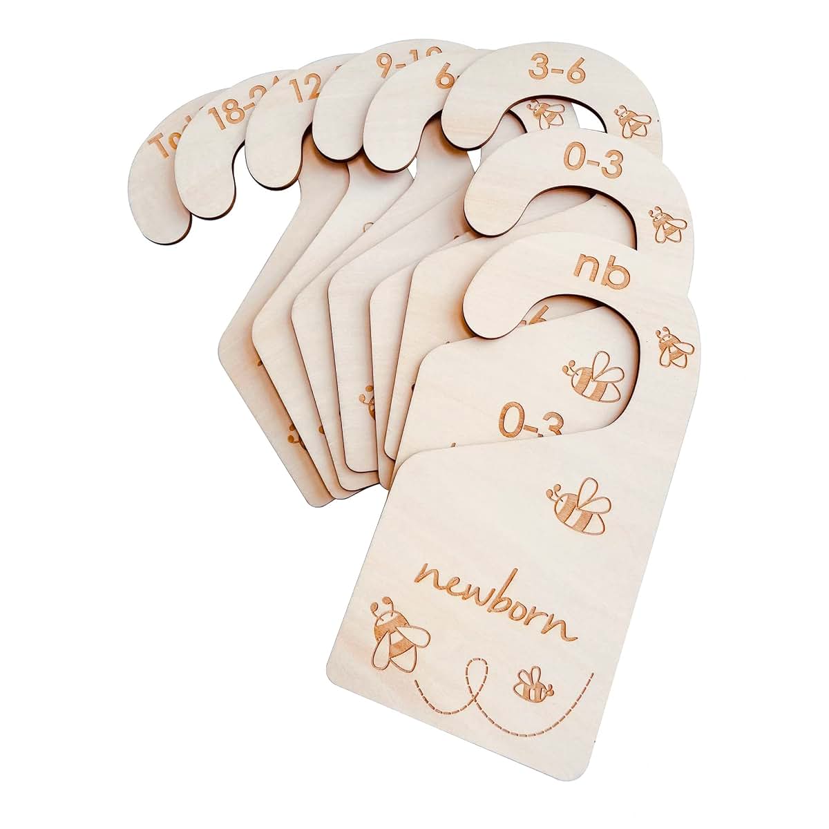 Lemon Shane Double-Sided Wood Closet Dividers for Baby Clothes Organization
