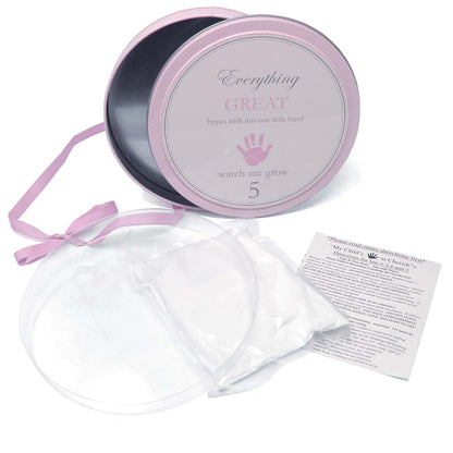 Child to Cherish Handprints Tower of Time Plaster of Paris Kit, Pink (photo 2)
