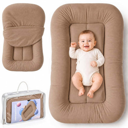 NestleMom Infant Support Cushion for Newborn 0-24 Months, Brown-DD