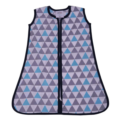Bacati Woodlands & Triangles Boys Cotton Percale 2 Pack Sleeping Bag Small, Aqua/Navy/Grey (photo 4)