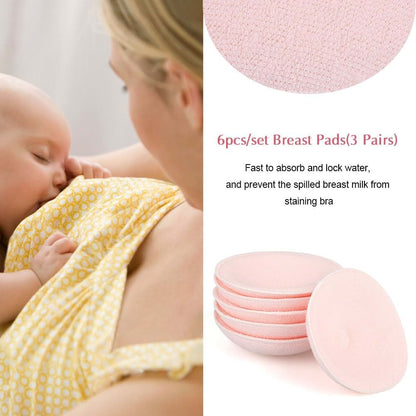 Asixx Reusable Soft Cotton Nursing Pad Washable Breast Pad 6-Pack (photo 4)