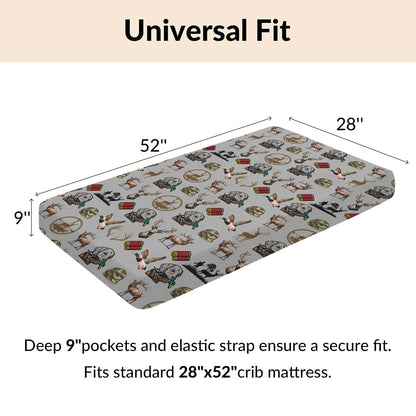 Hunting Green Camo Fitted Crib Sheets for Standard Crib Mattress