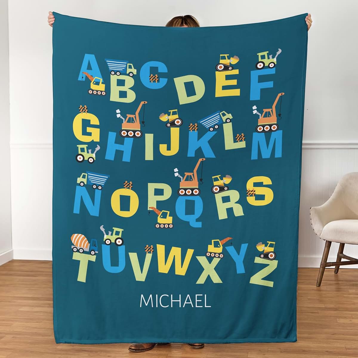 Let's Make Memories Personalized Baby Blanket - Welcome New Baby - Newborn Gift for New Parents - Add Name - Small (photo 2)