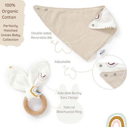 LUCOI Organic Cotton Baby Gift Set - Newborn Essentials Box