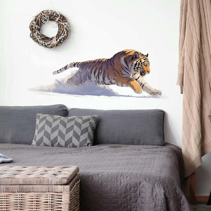 RoyoLam Jumping Tiger Wall Decal | Removable Vinyl Jungle Theme Wall Art