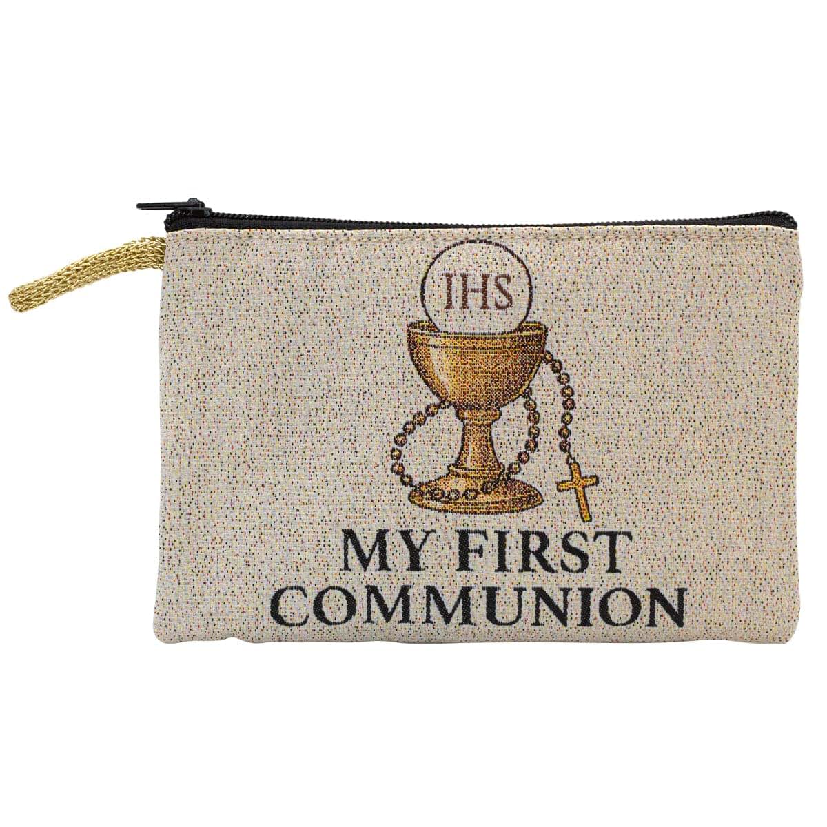 Village Gift Importers First Holy Communion Rosary Pouch And Commemorative Prayer Card Set