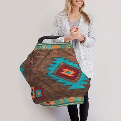 LYPZMET African Tribal Aztec Car Seat Cover For Baby Multi-Use Cover Canopy (photo 4)