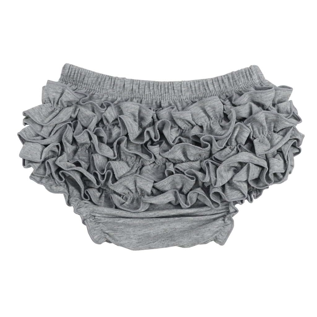 Wennikids Baby Girl Cotton Shorts Diaper Cover Bloomers Large Gray