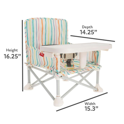 Nuby Easy Go Pop Up Foldable Booster Seat | Stripes