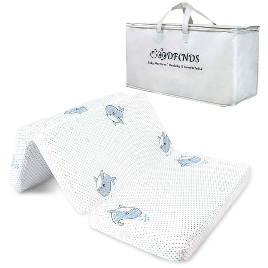 GOODFINDS Pack And Play Mattress, 38"x26" Trifold Memory Foam