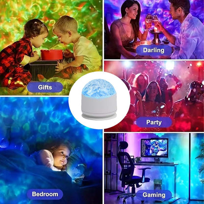 Yinhamnl 2-in-1 Galaxy Light Projector with Aurora and Ocean Wave Effects (photo 3)