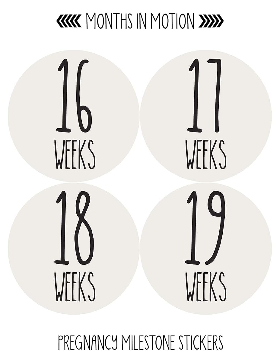 Months In Motion Pregnancy Growth Stickers, 36-Piece Set (photo 3)