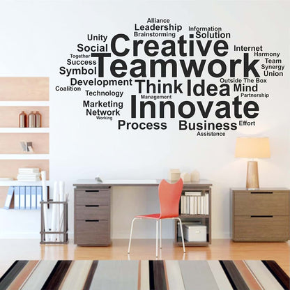 StickMe Team Work Typography Self-Adhesive Wall Sticker (photo 2)