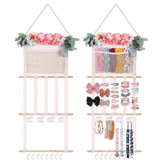 Nymvaq Headband Holder Hair Bows Organizer for Girls Large Capacity Hair Accessories Bow Holder Display Storage Wall