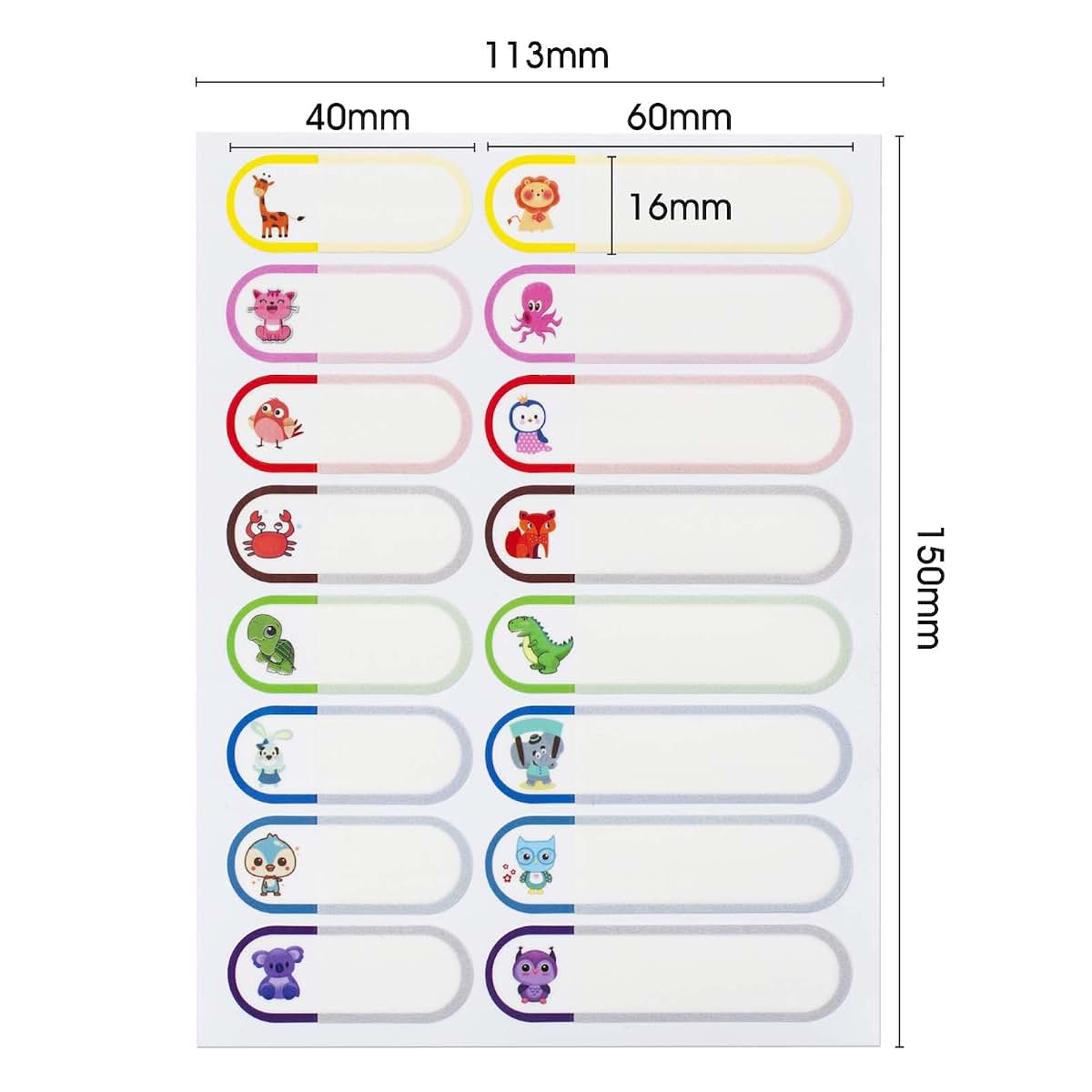 Daycare Name Labels Kit for Kids Supplies and Water Bottles