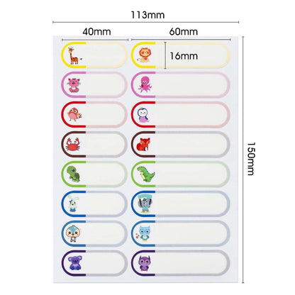 Daycare Name Labels Kit for Kids Supplies and Water Bottles