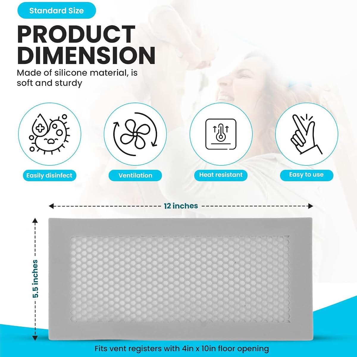 Ventilation Covers for Floors and Walls | Soft Silicone Baby Proofing