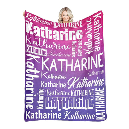 JOYXBUY Personalized Blankets with Name Custom Blanket for Adult Kids Baby Customized Blanket Monogrammed Blankets