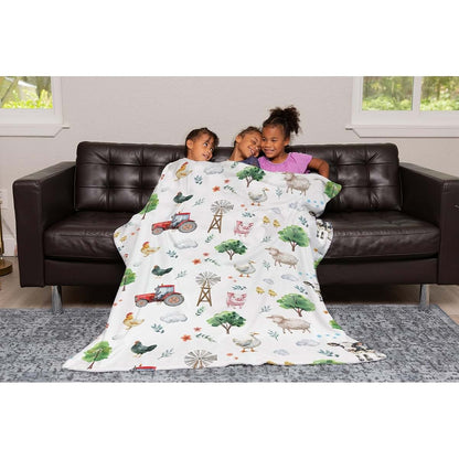 SqtmuHLuo Farm Animals Baby Blanket with Soft Plush Lightweight Design (photo 2)