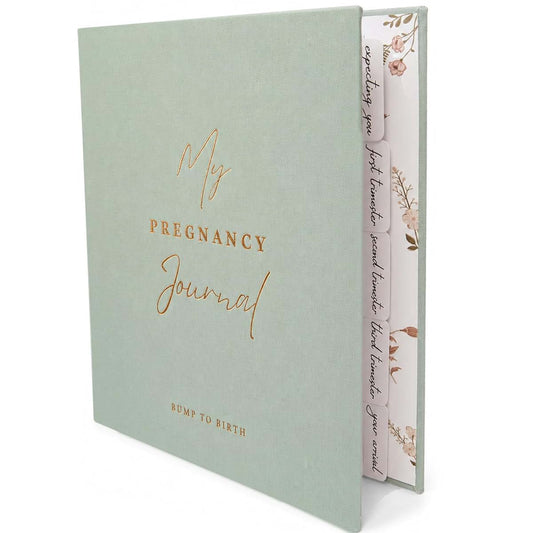 bloom & nest Pregnancy Journal for First-Time Moms – Linen Pregnancy Memory Book, Weekly Pregnancy Tracker, Baby