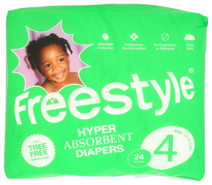Freestyle Diapers, Diaper Size 4, 24 Count