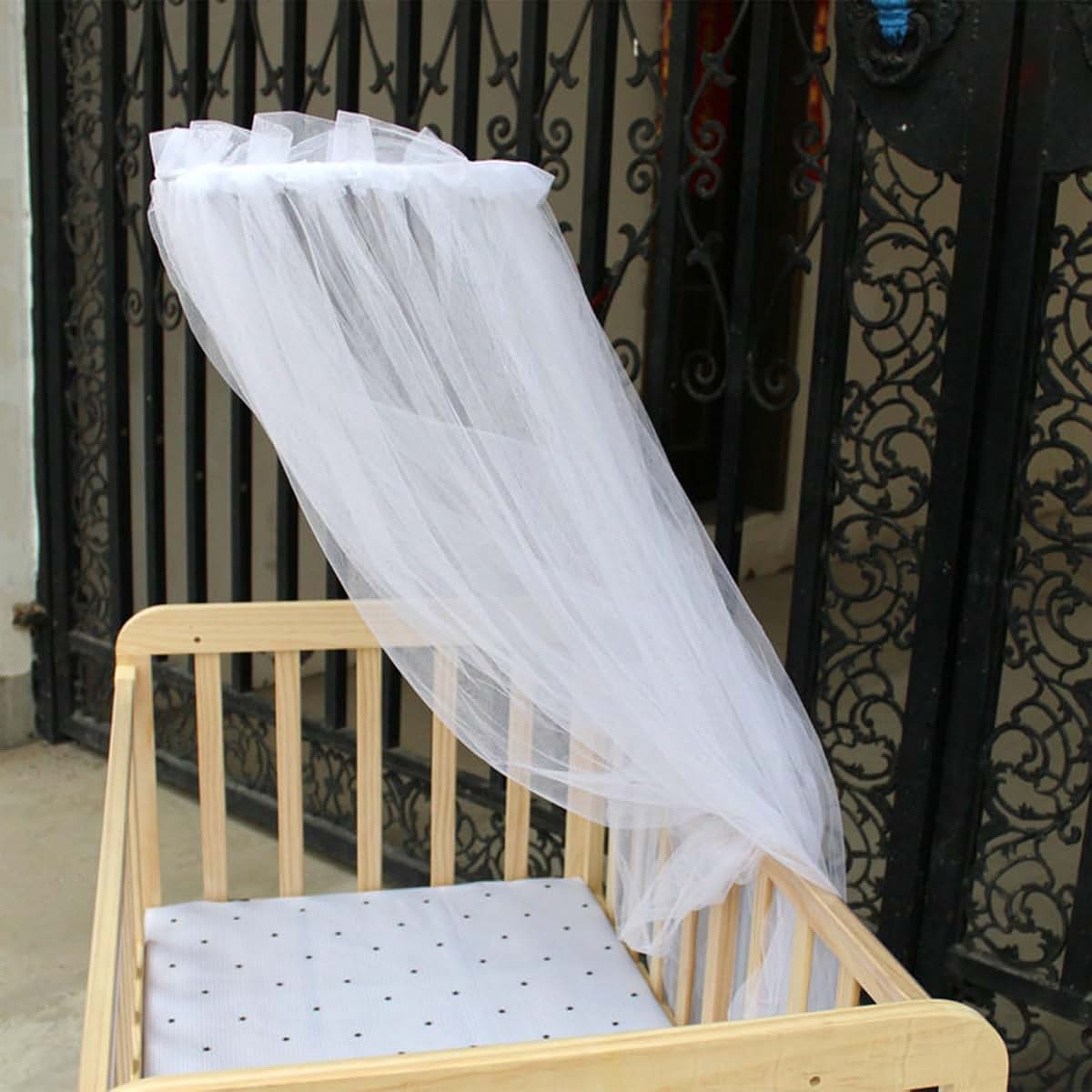 Xanhoy Baby Infant Toddler Bed Dome Cots Netting Palace-Style Canopy (photo 3)