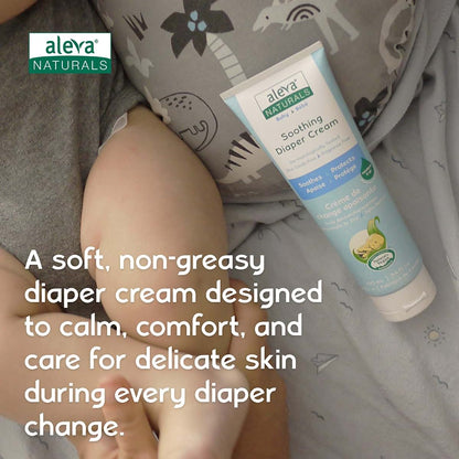 Aleva Naturals Soothing Baby Diaper Cream for Newborn and Toddlers, Fragrance-Free, Organic Shea Butter, Aloe Vera (photo 2)