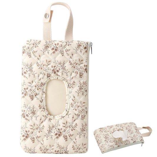 Xcvwj Portable Refillable Baby Wipe Holder with Lanyard, White