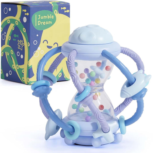 Jumble Dream Jumble Jiggle Baby Teether And Rattle Twilight Sky